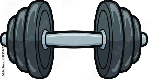 Dumbbell colorful illustration isolated on transparent background