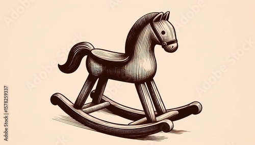 wooden rocking horse