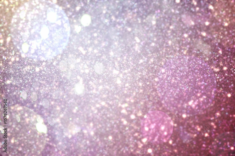 Naklejka premium White snow and stars on purple