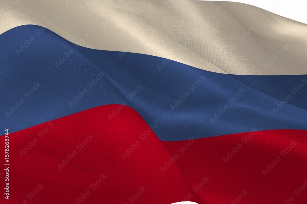 Naklejka premium Digitally generated russian national flag
