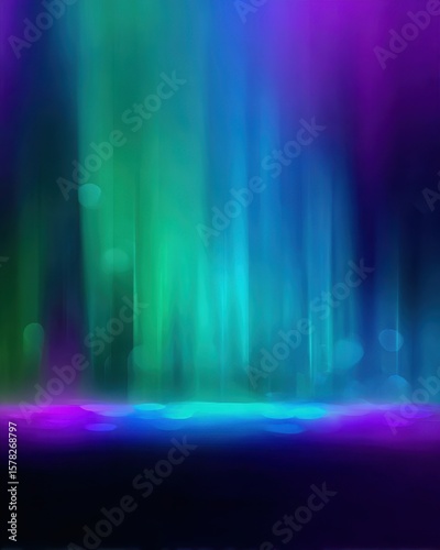 glowing gradient background for a festival theme with electric blues, greens, and purples