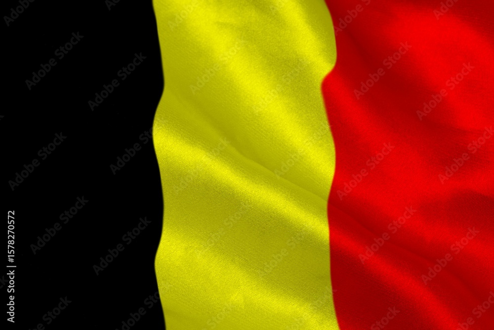 Belgian flag is showing vibrant fabric folds in flat design with transparent background Belgian flag is showing vibrant fabric folds in flat design with transparent background
