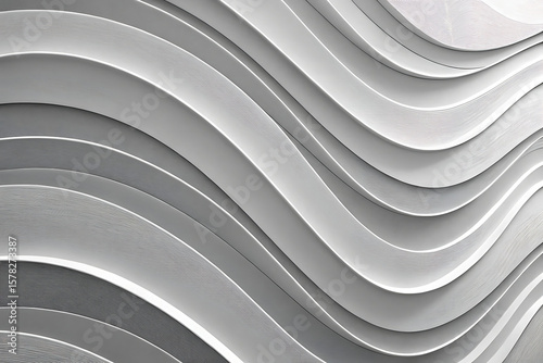 Wallpaper Mural Abstract flowing white and grey curved lines with subtle texture background Torontodigital.ca