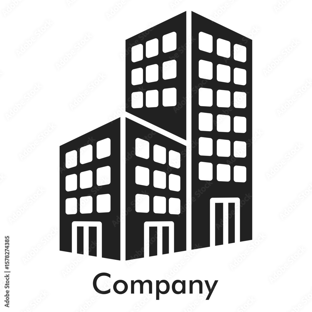 Fototapeta premium Company Icon - Glyph Style