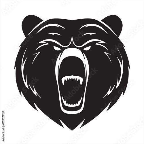 Fierce Grizzly Bear Mascot Design