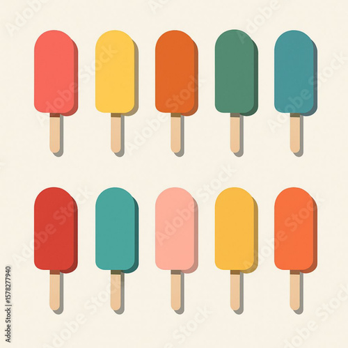 Colourful ice cream vibes