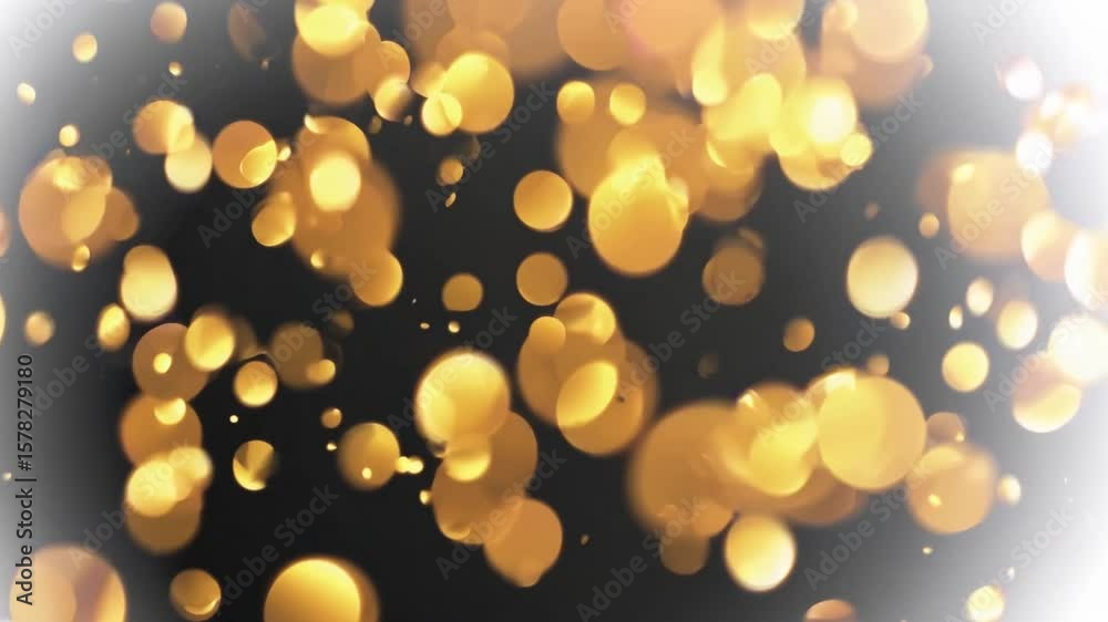 shine gold bokeh light animated background