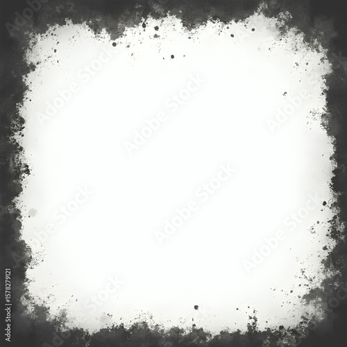 Grunge Ink Spray Border Frame Texture