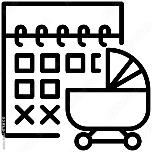 Maternity leave icon for employment, business, website, application, printing, document, poster design, etc