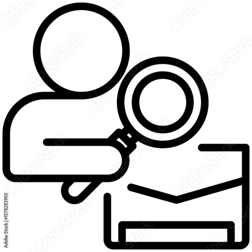 Job seeker icon for employment, business, website, application, printing, document, poster design, etc