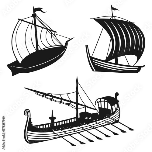 Ancient sailing ships and rowing boats ancient ships sailing boats
