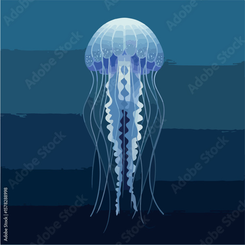 aquatic, illustration, luxury, fish, liquid, aquarium, abstract, sticker, umbrella, neon, nature, cartoon, business, linear, universal, jelly, exotic, multi colored, identity, sea life, swimming, 