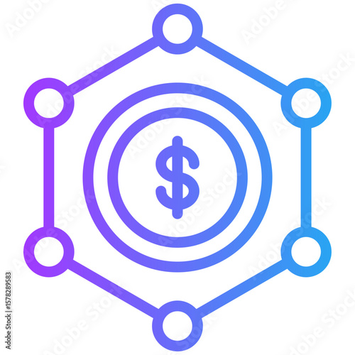 Decentralization icon for weather, website, application, printing, document, poster design, etc