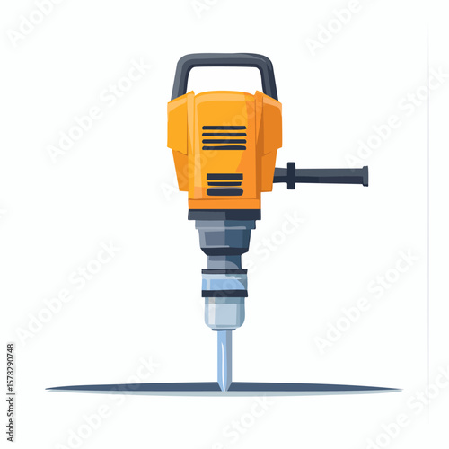 Powerful Yellow and Black Jackhammer Tool Ready for Construction Work