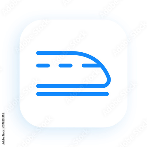 Bullet Train Speed Transport Minimal Icon