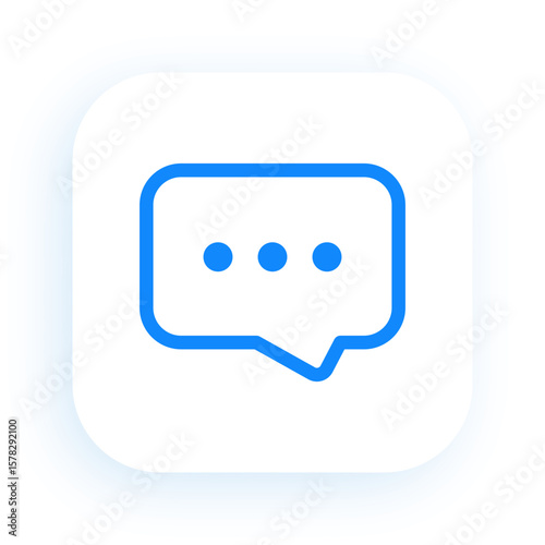 Chat Bubble Symbol for Messaging or Discussion
