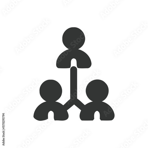 Team Hierarchy and Organizational Structure Icon