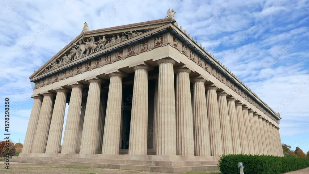 The Parthenon in Nashville, Tennessee. A full-sized replica of the original Parthenon in Athens, built in 1897 for the Tennessee Centennial Exposition. The Parthenon in Nashville, Tennessee. A full-sized replica of the original Parthenon in Athens, built in 1897 for the Tennessee Centennial Exposition.