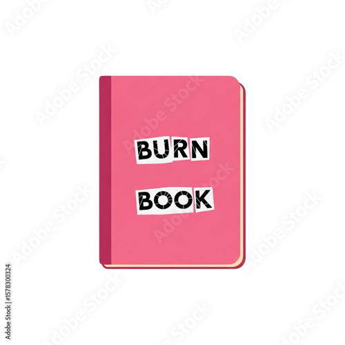A pink book with the words "BURN BOOK" on its cover.