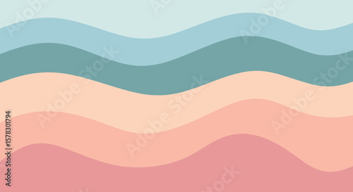 Gentle waves of pastel colors create a calming abstract design