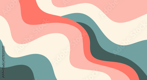 Wavy pastel colors create a fluid, swirling background with a soothing, artistic feel