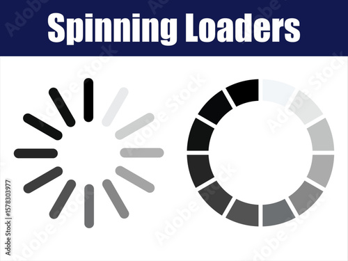 Spinning Loaders with Gradient Animation in Circular Segments