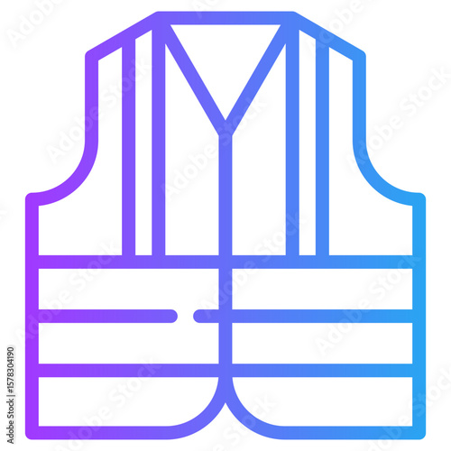 High visibility vest icon for labour day, website, application, printing, document, poster design, etc