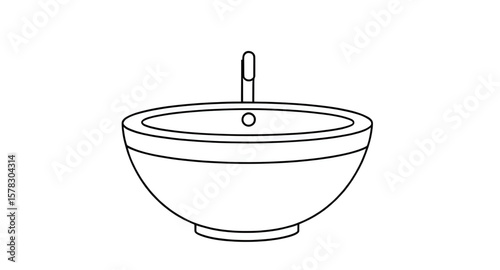 wash basin icon, basin silhouette, sink icon, wash sink vector, bathroom sink icon, washbasin outline, basin symbol, plumbing icon, sanitary icon, bathroom fixture icon, handwashing basin, faucet and 
