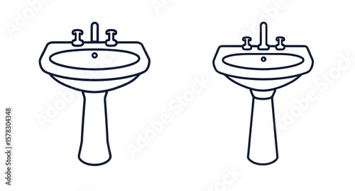wash basin icon, basin silhouette, sink icon, wash sink vector, bathroom sink icon, washbasin outline, basin symbol, plumbing icon, sanitary icon, bathroom fixture icon, handwashing basin, faucet and 