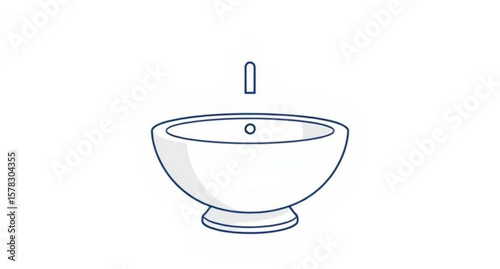 wash basin icon, basin silhouette, sink icon, wash sink vector, bathroom sink icon, washbasin outline, basin symbol, plumbing icon, sanitary icon, bathroom fixture icon, handwashing basin, faucet and 
