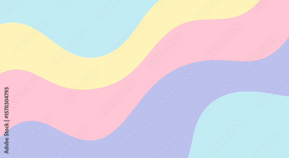 Fototapeta premium Elegant pastel colors flow in a visually pleasing soft wave design