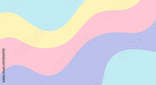 Elegant pastel colors flow in a visually pleasing soft wave design