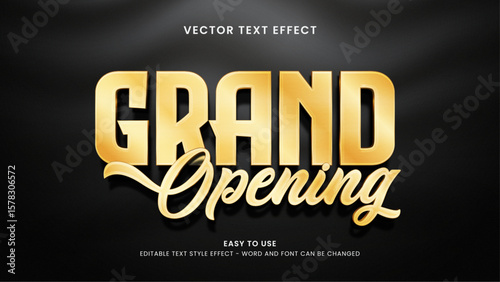 grand opening editable text effect grand opening 3d text
