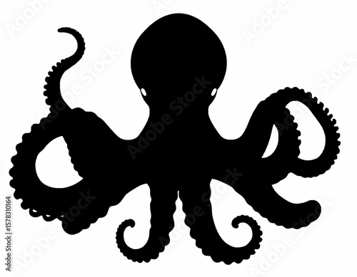 octopus silhouette vector illustration