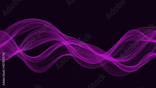 Abstract purple fluid ribbons background design