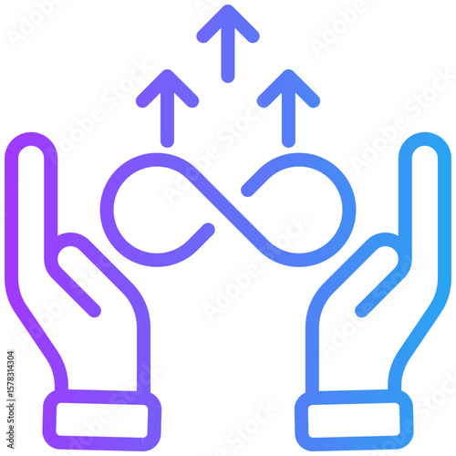 All inclusive icon for gross domestic product (GDP), business, website, application, printing, document, poster design, etc