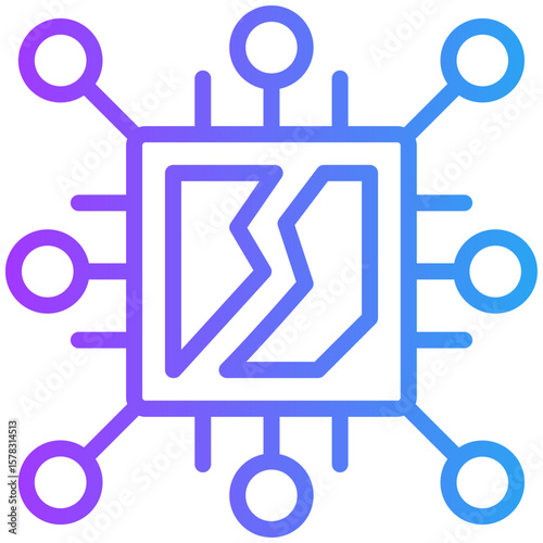 Digital disruption icon for gross domestic product (GDP), business, website, application, printing, document, poster design, etc
