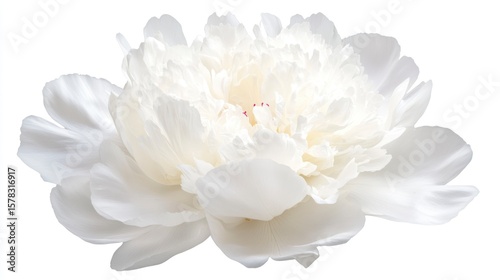 White peony close up