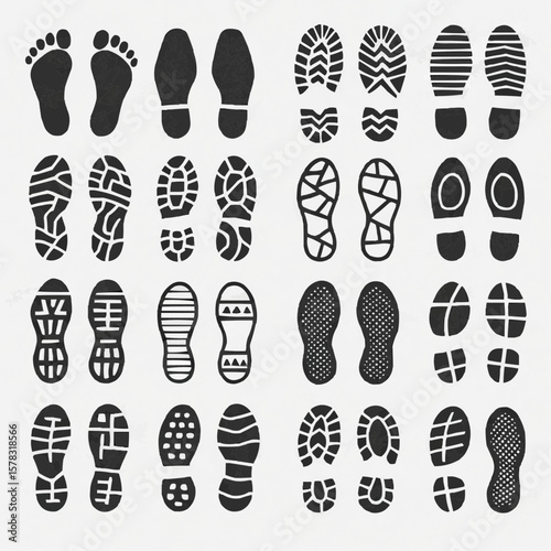 set of shoes icons