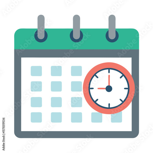 Calendar Icon Vector Time Management Schedule Graphic Illustration