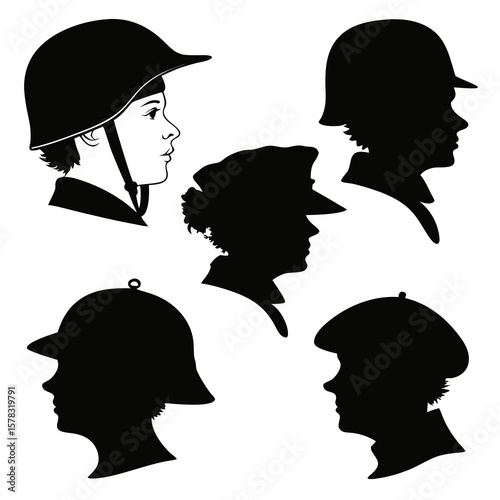 Diverse headwear silhouettes profile collection beret