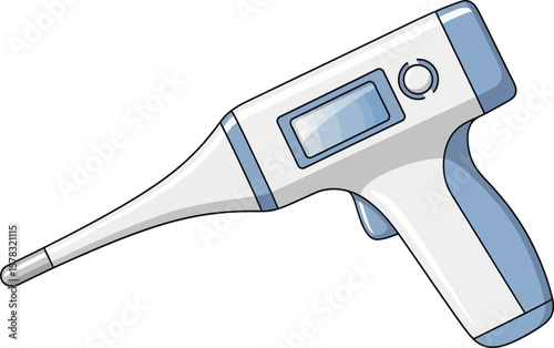 Digital infrared thermometer for contactless temperature measurement.