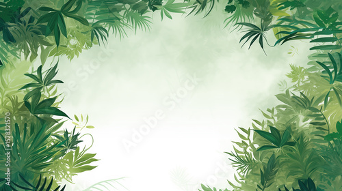 green leaves frame
