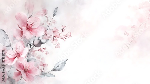 Delicate floral watercolor design