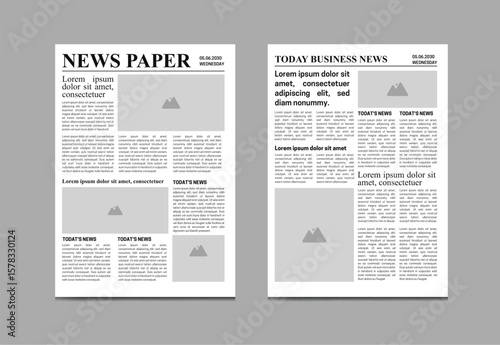 Newspaper Template Design, old newspaper and daily newspaper, news, newsletter