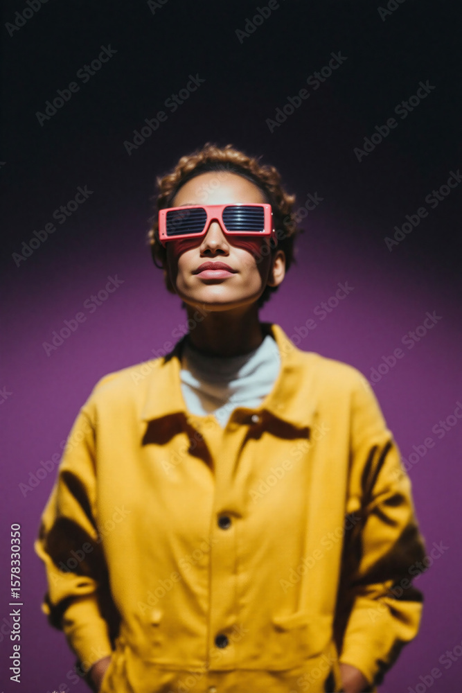 Obraz premium Woman with Futuristic Sunglasses