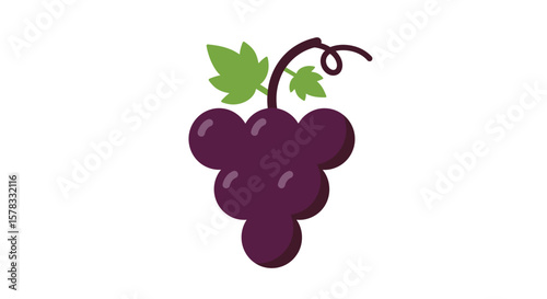 Illustrative depiction of fresh grapes, a vibrant and appealing fruit illustration