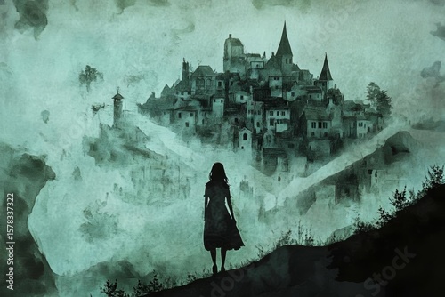 Living shadow consuming a village leaving only hollow silhouettes