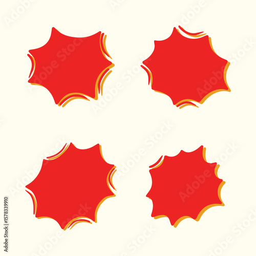 red starburst sale label set