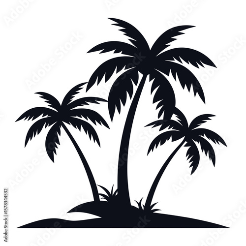 palm trees silhouettes